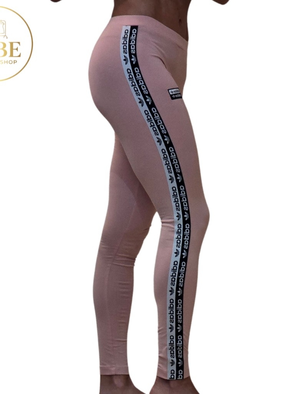 adidas Pink Side-Stripe Leggings
